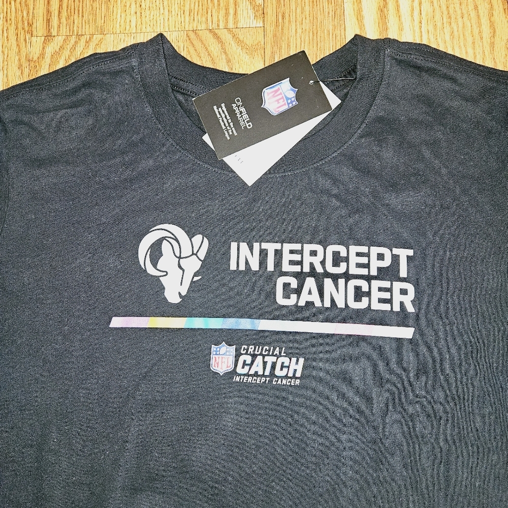 Nike NFL T-Shirt Cincinnati Bengals Cruitual Catch Intercept Cancer Wmns XL $40